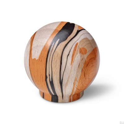 Furniture knob Ren Espresso Orange 35 Wooden Beech