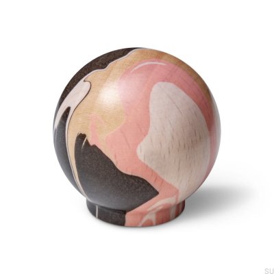 Furniture knob Ren Espresso Pink 35 Wooden Beech