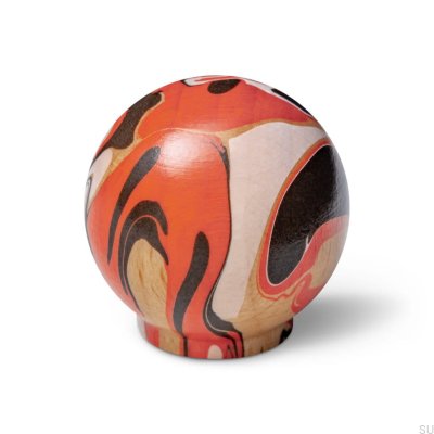 Furniture knob Ren Espresso Red 35 Wooden Beech