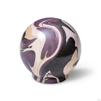 Furniture knob Ren Espresso Amethyst 35 Wooden Beech