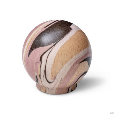 Furniture knob Ren Espresso Lilac 35 Wooden Beech