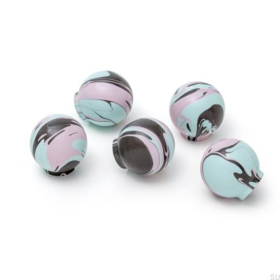 Furniture knob Ren Funky Black 35 Wooden Beech