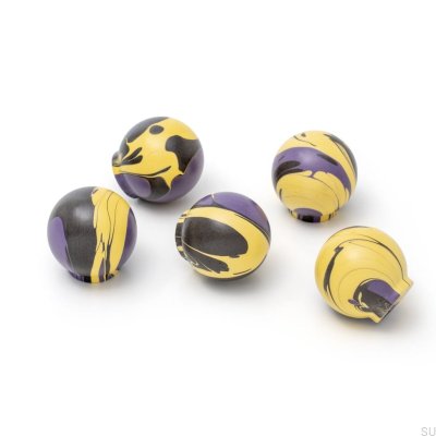 Furniture knob Ren Violet Moon 35 Wooden Beech