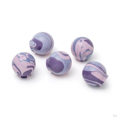 Furniture knob Ren Purple Rain 35 Wooden Beech