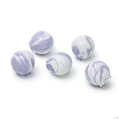 Furniture knob Ren White Lavender 35 Wooden Beech