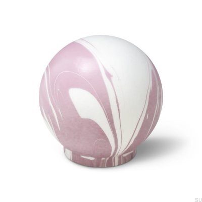 Furniture knob Ren White Lilac 35 Wooden Beech