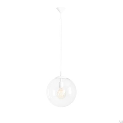 Globe Metal White Hanging Lamp