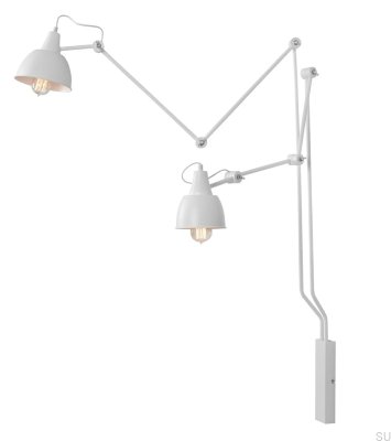 Aida 2 Metal Wall Lamp White
