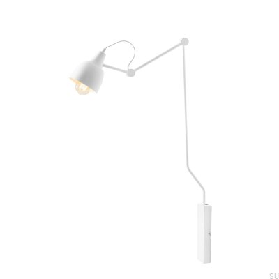 Aida Short Metal Wall Lamp White