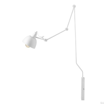 Aida Long Metal Wall Lamp White