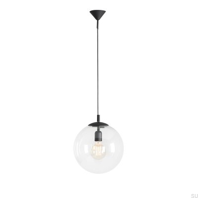 Globe Metal Black Hanging Lamp