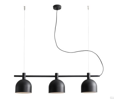 Hanging lamp Beryl 3 Metal Black