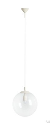 Globe Metal Cream Hanging Lamp