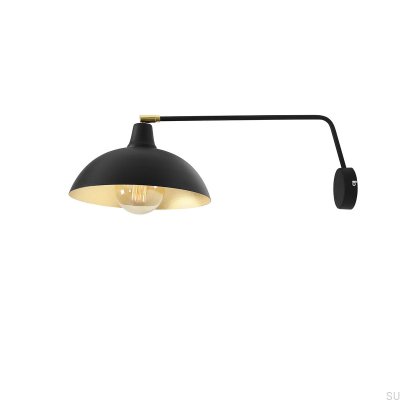 Espace Metal Black Wall Lamp