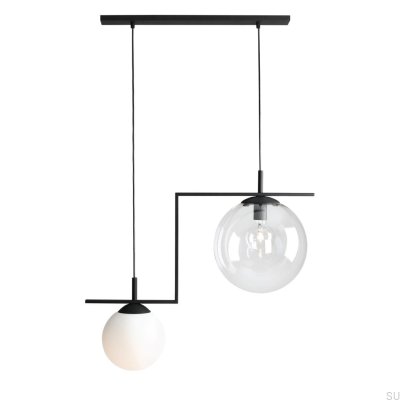 Zac 2 Mix Metal Black Hanging Lamp