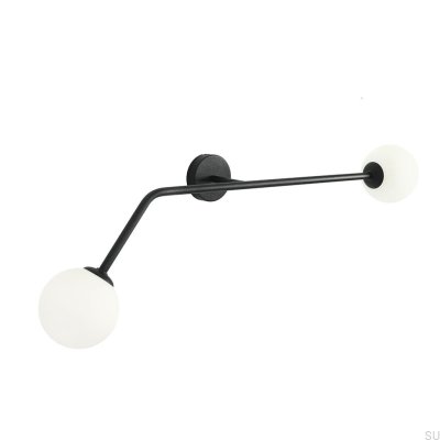 Pure Horizontal Wall Lamp Metal Black