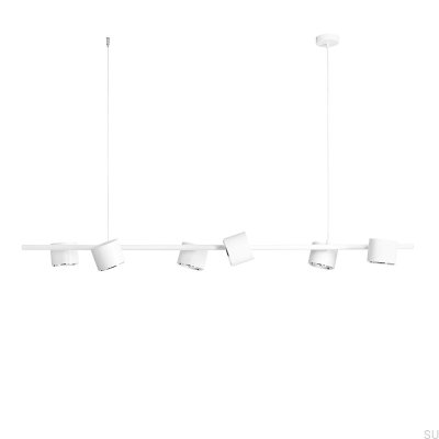 Bot 6 Metal White Hanging Lamp