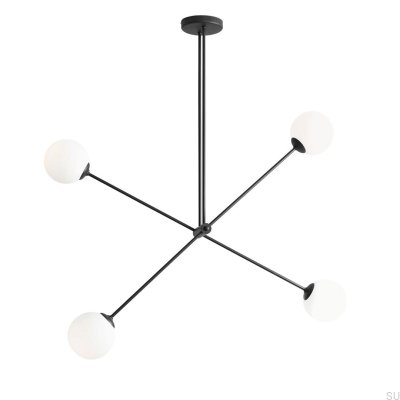 Ohio 4 Metal Black Ceiling Light