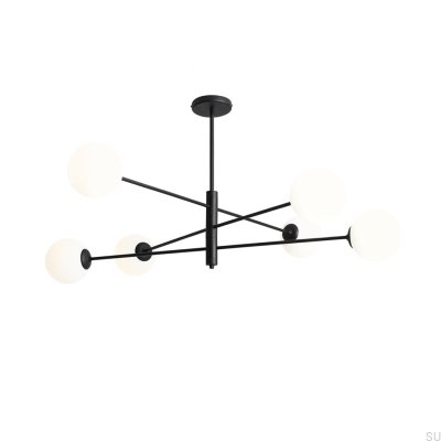 Homme 6 Metal Black Ceiling Light