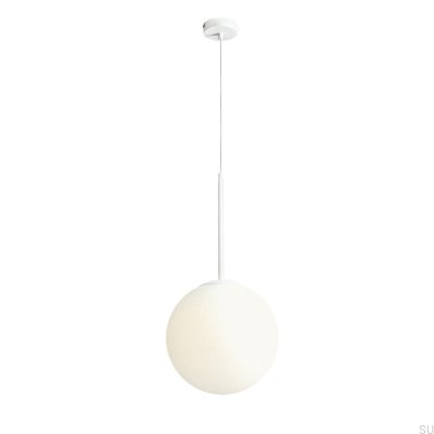 Bosso Medium 30 Metal White Hanging Lamp