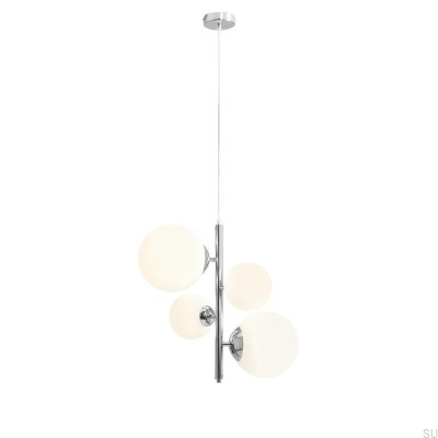 Bloom 4 Metal Silver Chrome Hanging Lamp
