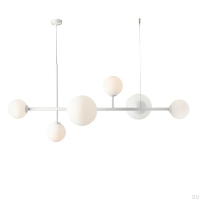 Dione 6 Metal White Hanging Lamp