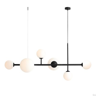 Dione 6 Metal Black Hanging Lamp