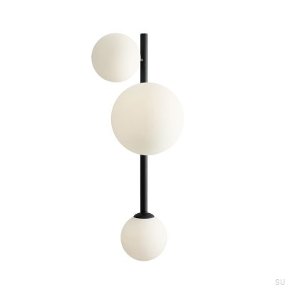 Dione 3 Metal Black Wall Lamp