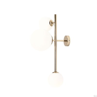 Dione 3 Metal Gold Wall Lamp