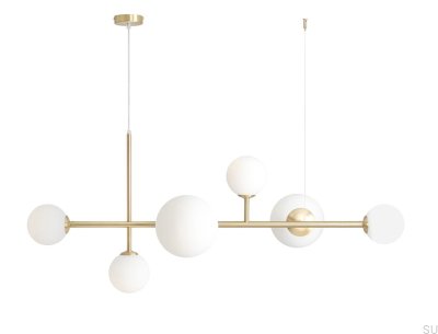 Dione 6 Hanging Lamp Brushed Brass