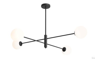 Homme 4 Metal Black Ceiling Light