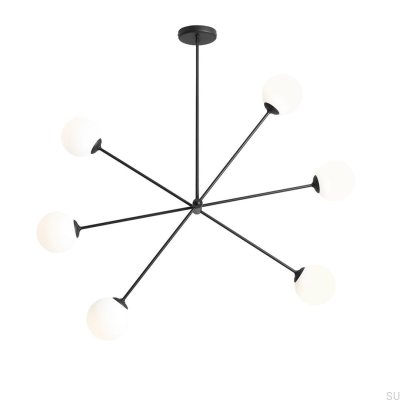 Ohio 6 Metal Black Ceiling Light
