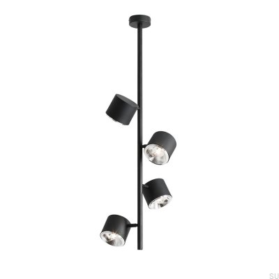 Ceiling Lamp Bot 4 Vertical Metal Black