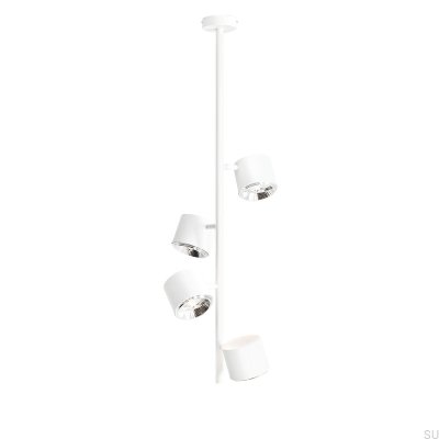 Ceiling Lamp Bot 4 Vertical Metal White