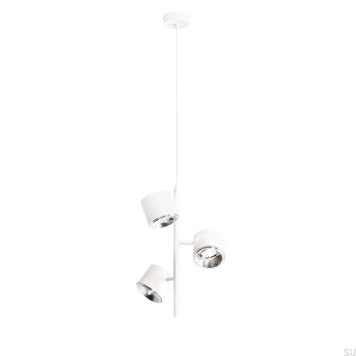 Bot 3 Metal White Hanging Lamp