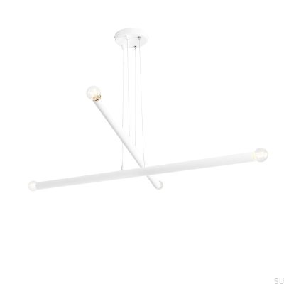 Tubo 4 Metal White Hanging Lamp
