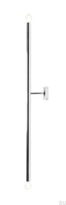 Tubo 2 L Wall Lamp Metal Silver Chrome