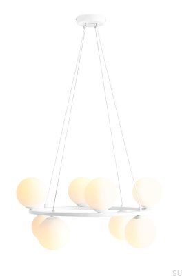 Krone 8 Metal White Hanging Lamp