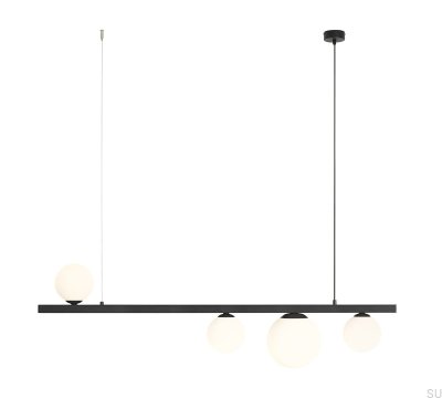 Garda 4 Metal Black Hanging Lamp