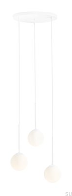 Bosso 3 Ring Metal White Hanging Lamp