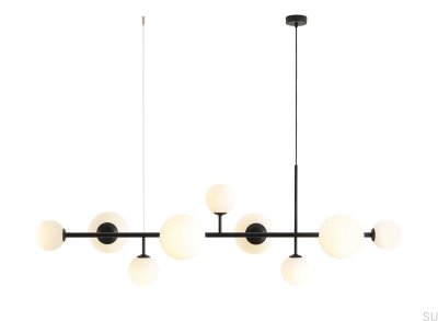 Dione 9 Metal Black Hanging Lamp