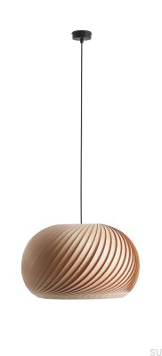 Hanging lamp Nature Dark L Wooden Beech