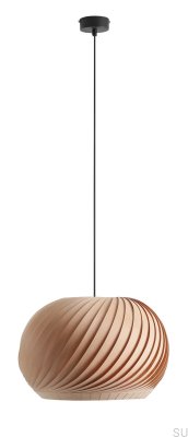 Hanging lamp Nature Dark M Wooden Beech