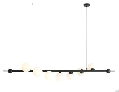 Wave 7 Metal Black Pendant Lamp