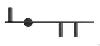 Trevo 3 Metal Black Wall Lamp (Right)