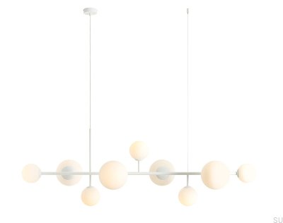 Dione 9 Metal White Hanging Lamp