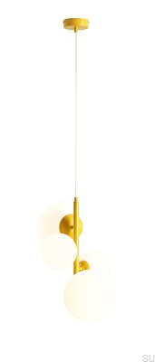 Bloom 4 Metal Mustard Hanging Lamp