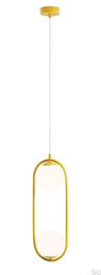 Riva 2 Metal Mustard Hanging Lamp