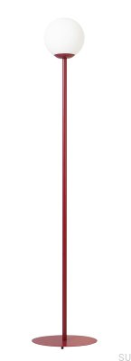 Pinne Floor Lamp Metal Burgundy