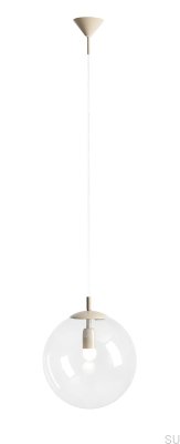 Globe Metal Beige Hanging Lamp